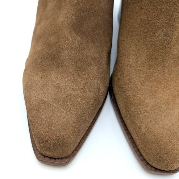 Cole Haan Naia Pointed Toe Block Heel Booties Women's Brown Size US7B - Picture 7 of 10